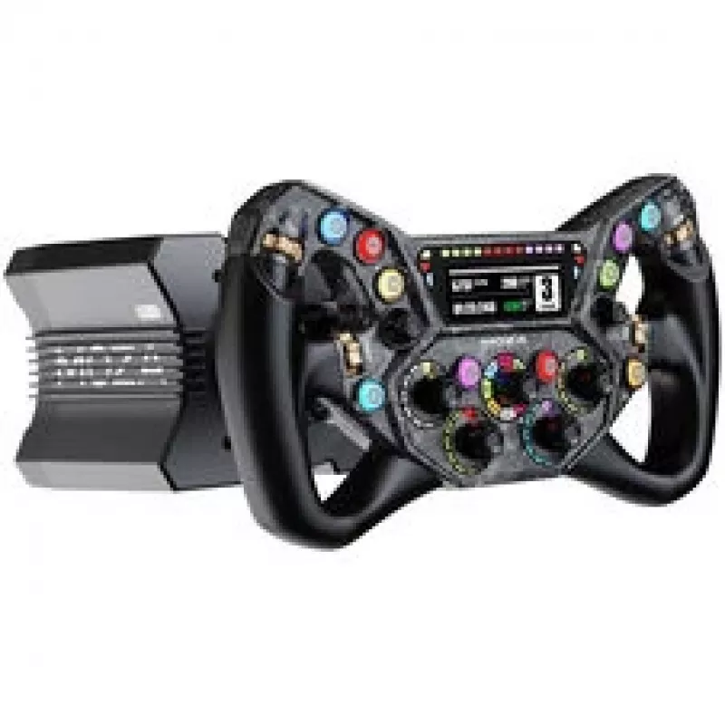 Moza Racing volante KS Pro - volante de simracing de fibra de carbono de 300mm con botones RGB y levas magnéticas