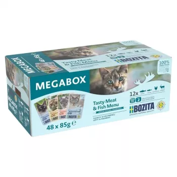 BOZITA sobres para gatos en salsa Megabox 48x85g