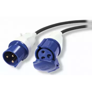 APC cable de extensión de distribución de alimentación IT modular, 3 hilos, IEC 60309 32A (2P+E) conector macho a conector hembra, 230 V, 6 m (PDX332IEC-600)