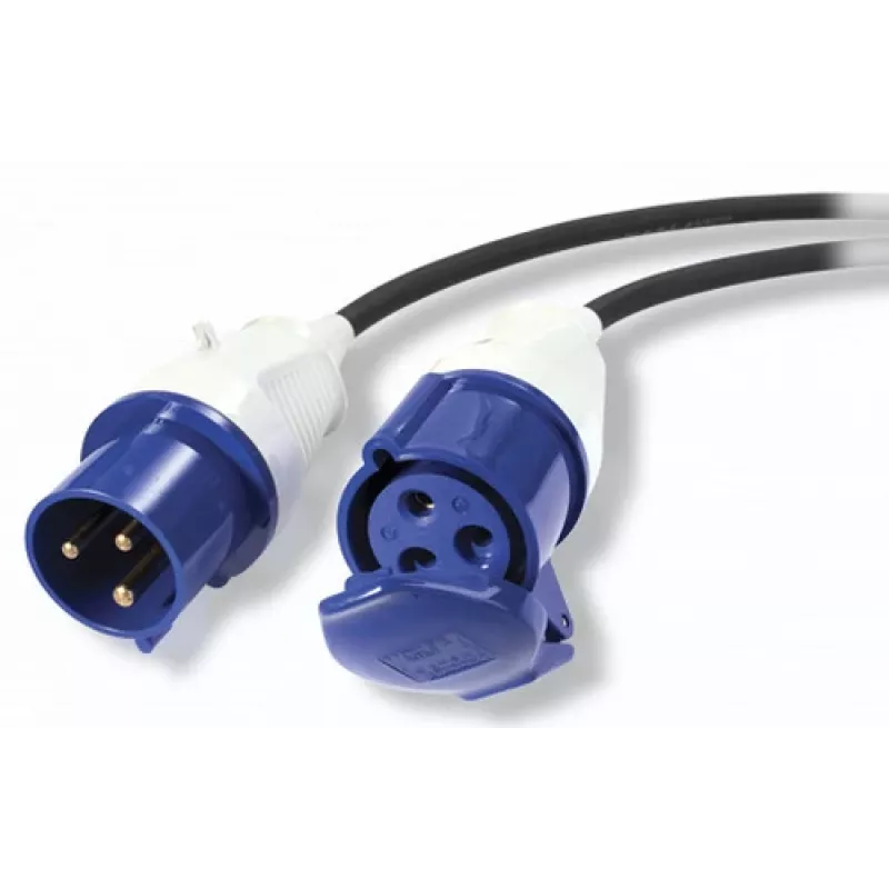 APC cable de extensión de distribución de alimentación IT modular, 3 hilos, IEC 60309 32A (2P+E) conector macho a conector hembra, 230 V, 6 m (PDX332IEC-600)