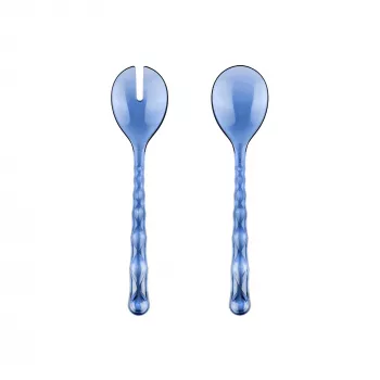 Guzzini Vanity cubiertos de ensalada azul denim set de 2 piezas
