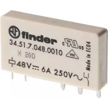 Finder 34.51.7.024.0010 relé en miniatura para PCB 24 V DC 6 A 1 CO SPDT