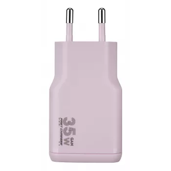 TUCANO ONE POWER KIT cargador GaN 35W con cable USB-C 60W rosa