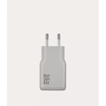 TUCANO ONE POWER KIT cargador GaN 35W con cable USB-C 60W - plata