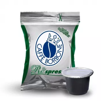 Caffè Borbone Respresso cápsulas de café descafeinado, compatibles con Nespresso, 50 uds., 5 g cada una