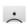 Twelve South BookArc Flex soporte vertical para portátil para MacBook y portátiles, aluminio negro anodizado, base de acoplamiento de sobremesa que ahorra espacio con gestión de cables