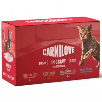 Carnilove Sobres para gatos con salsa Multipack 12x85g