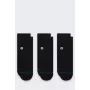 Stance Icon Quarter calcetines pack de 3 - negro