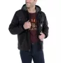 Carhartt Sandstone Barlett chaqueta para hombre chaqueta de trabajo con forro Sherpa y capucha, acabado DWR, espalda Bi-Swing, costuras de triple pespunte, Carhartt marrón