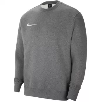Nike Park 20 sudadera de forro polar con cuello redondo Gris oscuro jaspeado Blanco Swoosh S