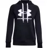 Under Armour mujer sudadera con capucha Rival Fleece Logo Deep Black