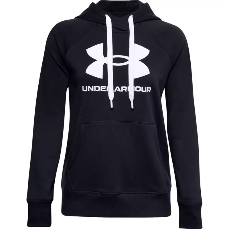 Under Armour mujer sudadera con capucha Rival Fleece Logo Deep Black