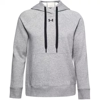 Under Armour Sudadera con capucha Rival Fleece mujer Mod Gris/Blanco