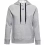 Under Armour Sudadera con capucha Rival Fleece mujer Mod Gris/Blanco
