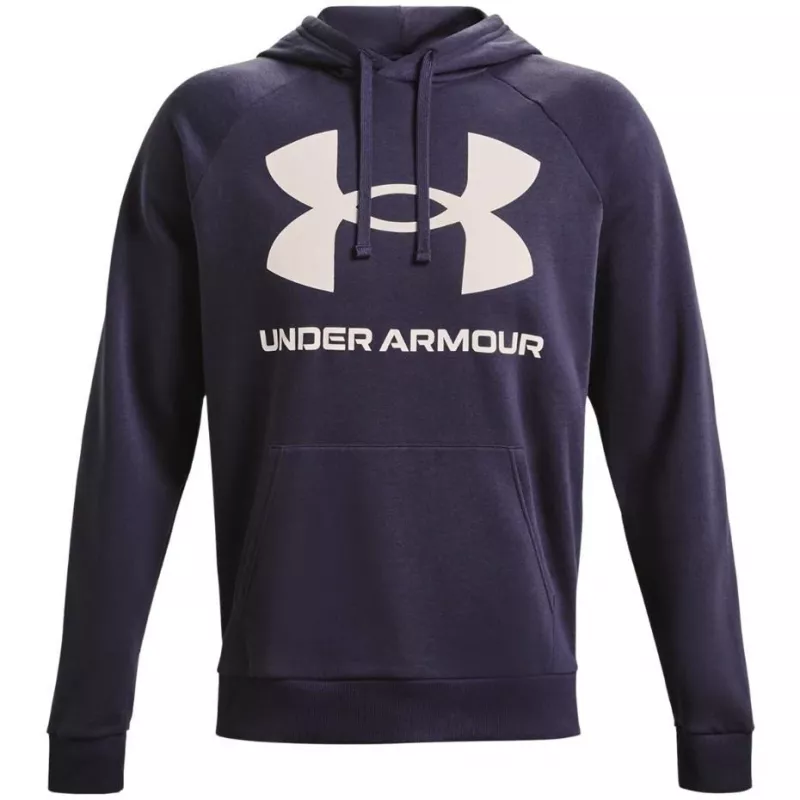 Sudadera con capucha para hombre Under Armour Rival Fleece Big Logo HD morada 1357093 558