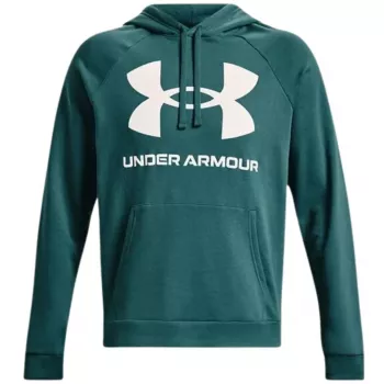 Under Armour Hombre Rival Fleece Big Logo Hoodie HD Green 1357093 722