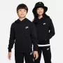 Nike Sportswear Club Fleece sudadera con capucha y cremallera completa para niños Negro FD3000 010 M