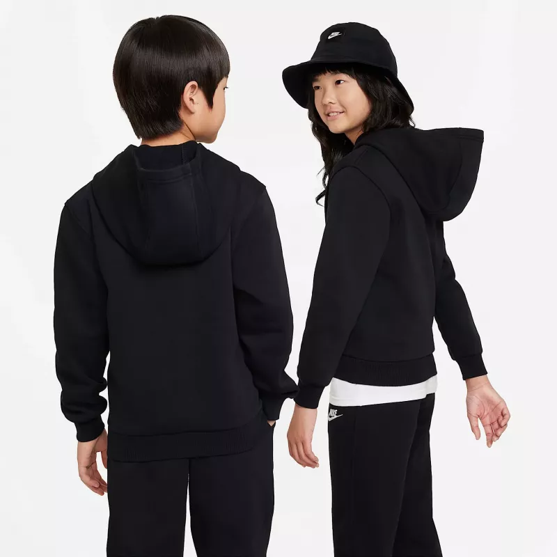 Nike Sportswear Club Fleece sudadera con capucha y cremallera completa para niños Negro FD3000 010 M
