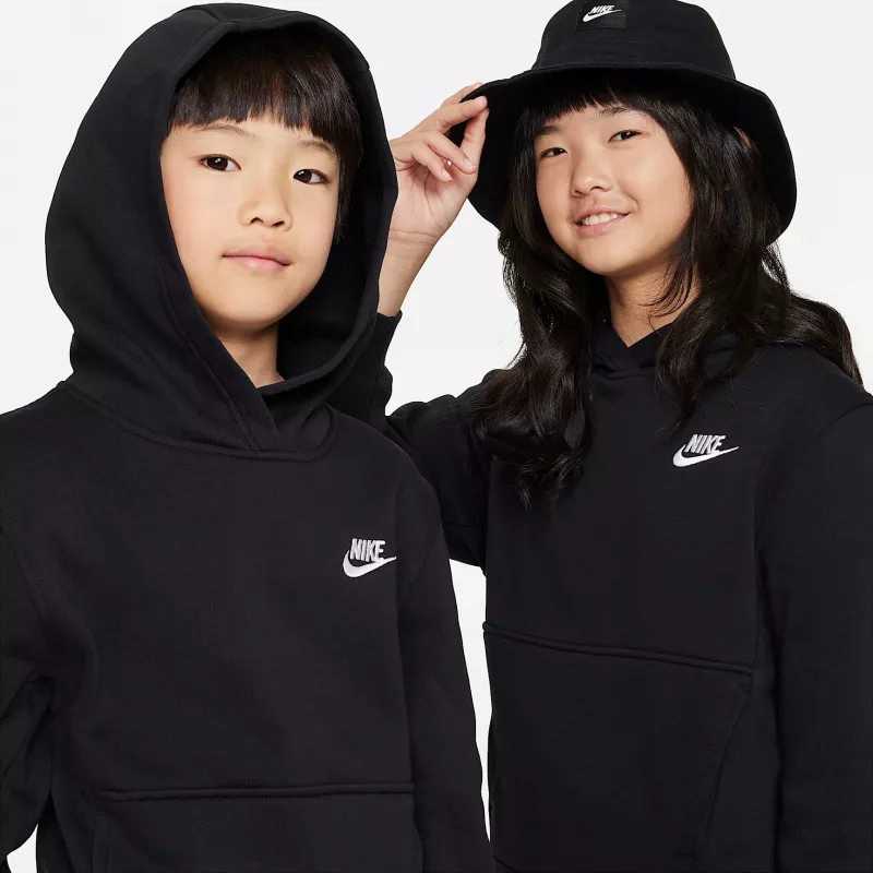 Nike Sportswear Club Fleece sudadera con capucha y cremallera completa para niños Negro FD3000 010 M
