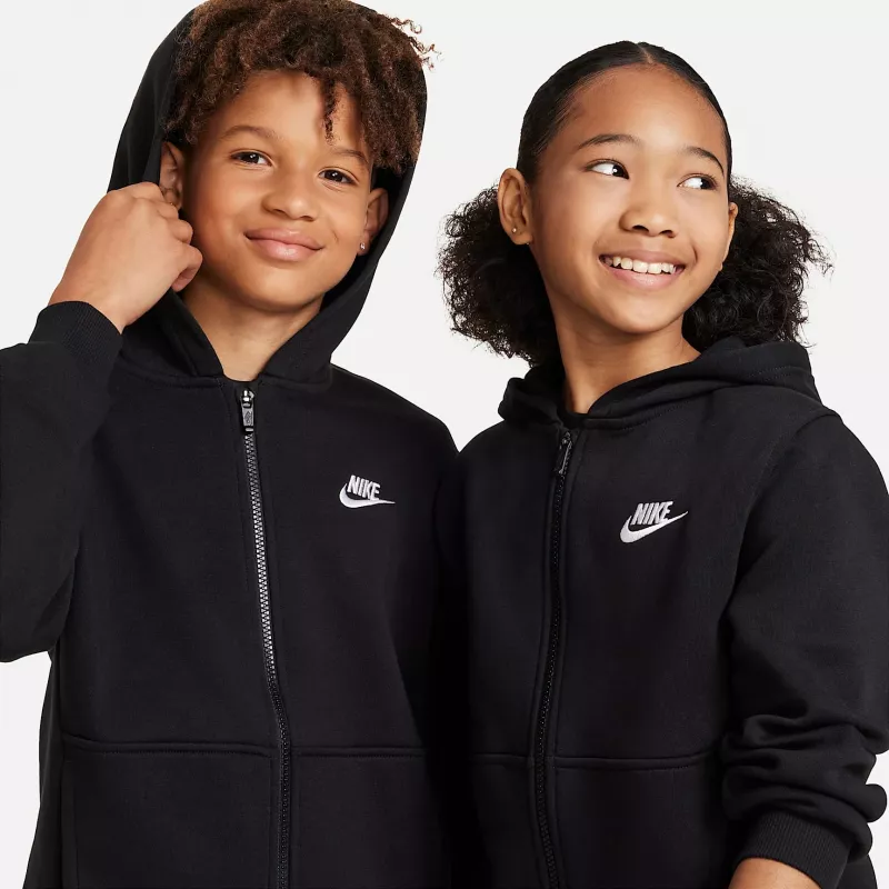 Nike Sportswear Club Fleece sudadera con capucha niños Negro FD3004-010 talla S