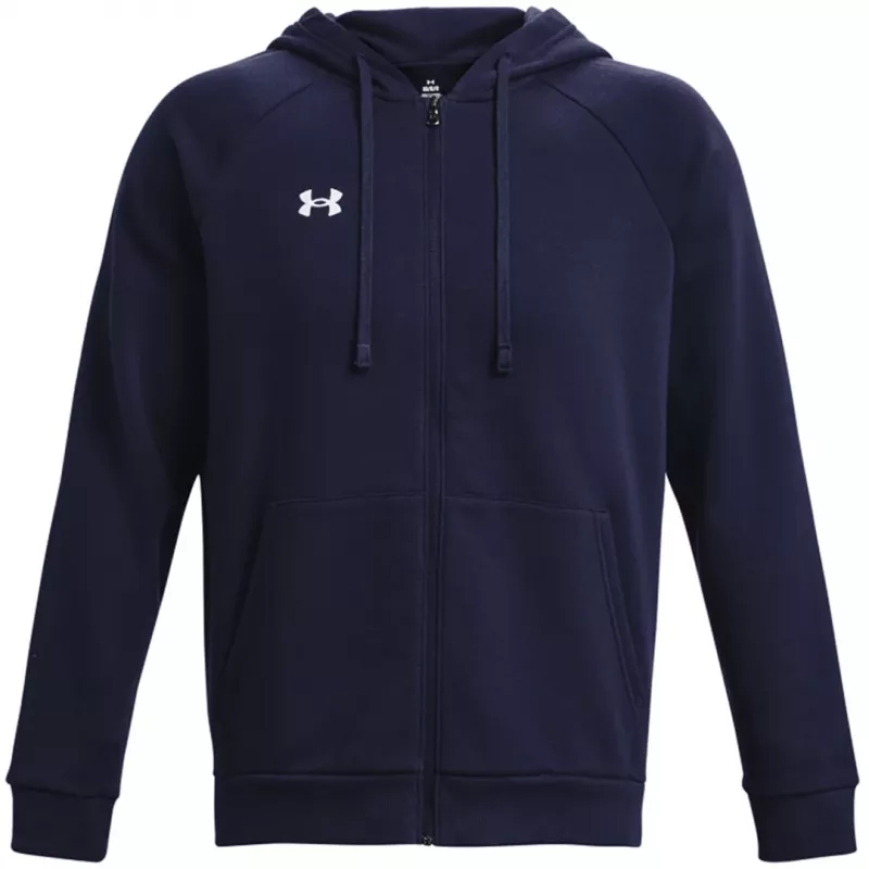 Under Armour Rival Fleece sudadera con capucha y cremallera completa hombre azul medianoche