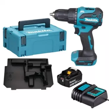 Makita DHP490SF1J 18V LXT taladro percutor sin escobillas con batería de 3.0Ah, cargador y maletín Makpac