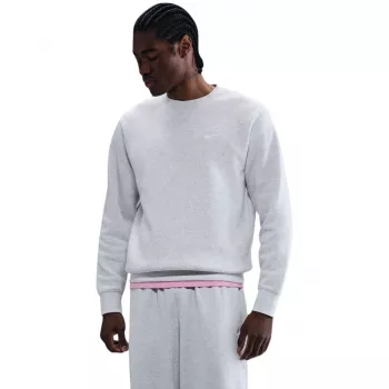 Nike Club Fleece sudadera con cuello redondo hombre gris oscuro jaspeado M