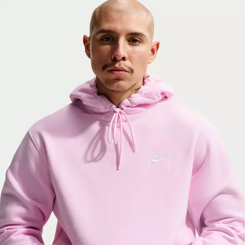 Nike Club Fleece sudadera con capucha para hombre rosa claro FN3859-663 talla L