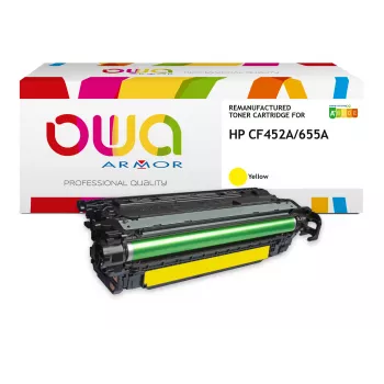 Armor OWA Cartucho de tóner amarillo compatible con HP CF452A (10.500 páginas)
