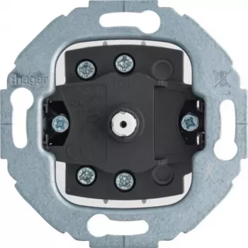 Hager WDE387603 Mecanismo conmutador de vaivén de empotrar, 10 AX, 250 V, Blanco