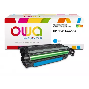 ARMOR OWA Cartucho de tóner compatible para HP CF451A Cian (10.500 páginas)