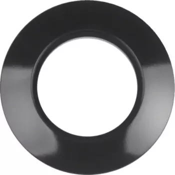 Hager WTD3100BG Marco embellecedor de 1 elemento, Serie 1930, Negro brillante