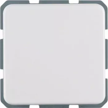 Hager WWS1111PW Toma SCHUKO con tapa abatible, de empotrar, IP44, Blanco polar brillante