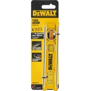 DEWALT Nivel de burbuja torpedo plano 165 mm