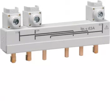 Hager HZC706 Barra colectora de conexión, 3 polos, 20-40 A