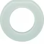 Hager WTD7173GWG Marco embellecedor de cristal, 1 elemento, Blanco polar