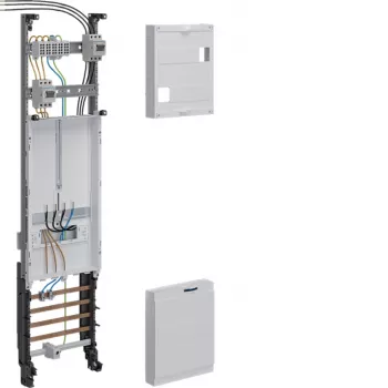 Hager ZH3PZ10PNT Campo de distribución completo, 1050x250mm, 3 polos, 1 punto de medida, 10mm², con función de separación
