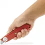 STANLEY BLACK&DECKER 99E Cúter de seguridad retráctil con bloqueo por tornillo, mango de aleación de zinc fundido, 5 posiciones de cuchilla, almacenamiento interno para 3 cuchillas, gris metalizado