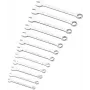 STANLEY ST-STMT82843-0 juego de 12 llaves combinadas 8-19 mm, acero cromo-vanadio, pulido brillante, anillo OGV de 12 puntas