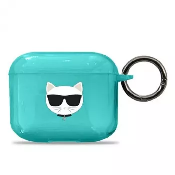 Karl Lagerfeld KLA3UCHFL funda para AirPods 3 azul Choupette