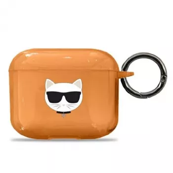 Karl Lagerfeld KLA3UCHFO funda para AirPods 3 naranja Choupette