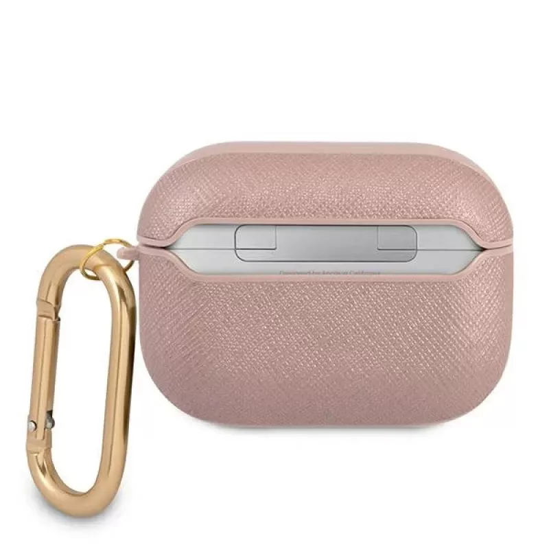 GUESS GUAPSASMP funda para AirPods Pro Saffiano Script Metal Collection rosa
