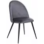 Silla de comedor de tela gris Slano con estructura de metal
