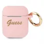 GUESS GUA2SSSI funda para AirPods 1/2 rosa silicona Vintage Script