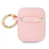 GUESS GUA2SSSI funda para AirPods 1/2 rosa silicona Vintage Script