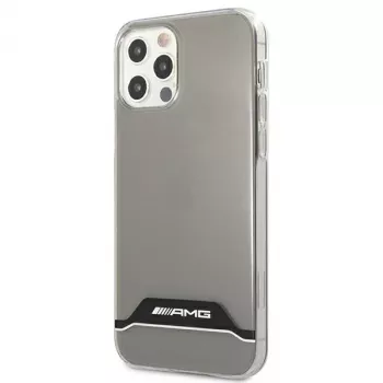 AMG AMHCP12MTCBW carcasa rígida transparente para iPhone 12/12 Pro electrochapado negro y blanco