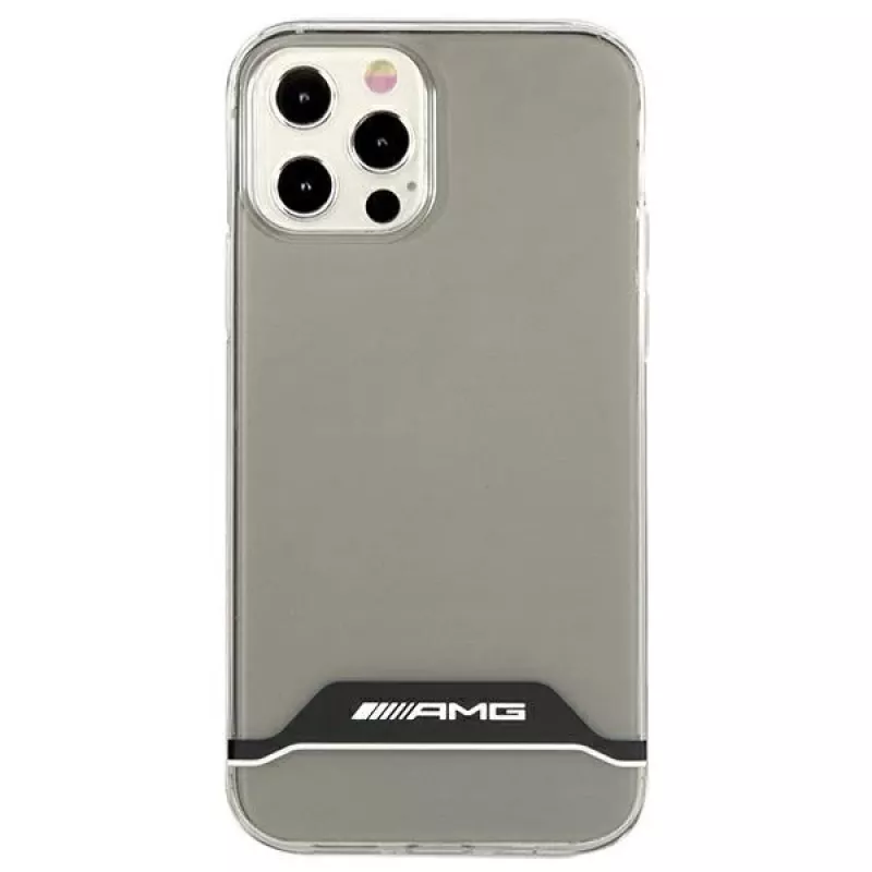 AMG AMHCP12MTCBW carcasa rígida transparente para iPhone 12/12 Pro electrochapado negro y blanco