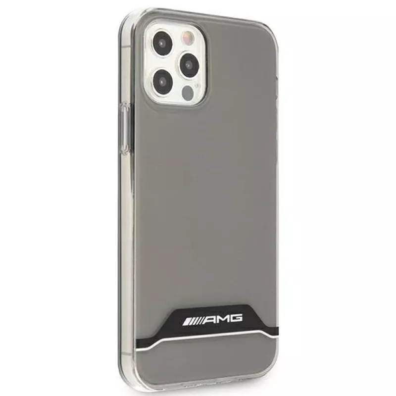 AMG AMHCP12MTCBW carcasa rígida transparente para iPhone 12/12 Pro electrochapado negro y blanco