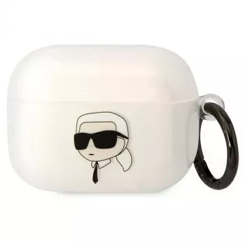 Karl Lagerfeld funda para AirPods Pro transparente con silueta de cabeza de Karl
