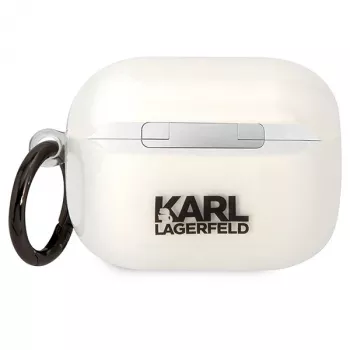 Karl Lagerfeld funda para AirPods Pro transparente con silueta de cabeza de Karl